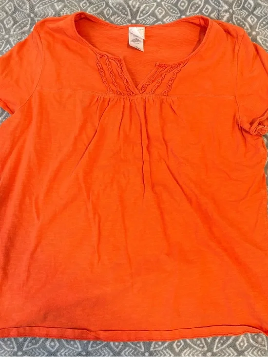 Bright Orange Women's Peasant Top - Unbranded - Picture 3 of 5